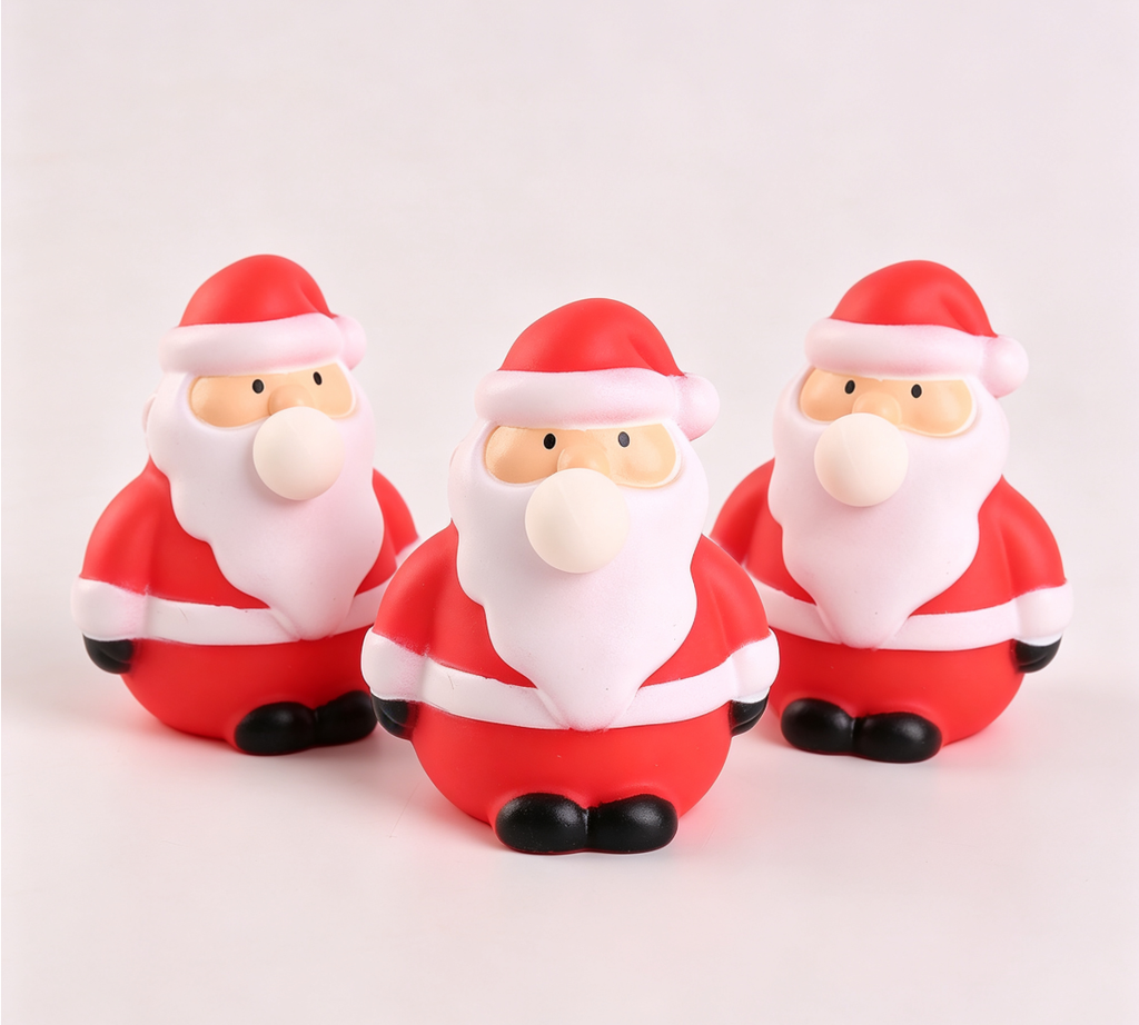 Squeeze Bubble Pop Stress Relief Toy 3-Pack - Cartoon Squishy Figure for Anxiety Relief - Christmas Santa Decompression Toy (3-Pack)
