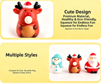 Squeeze Bubble Pop Stress Relief Toy 3-Pack - Cartoon Squishy Figure for Anxiety Relief - Christmas Snowman Decompression Toy (3-Pack)