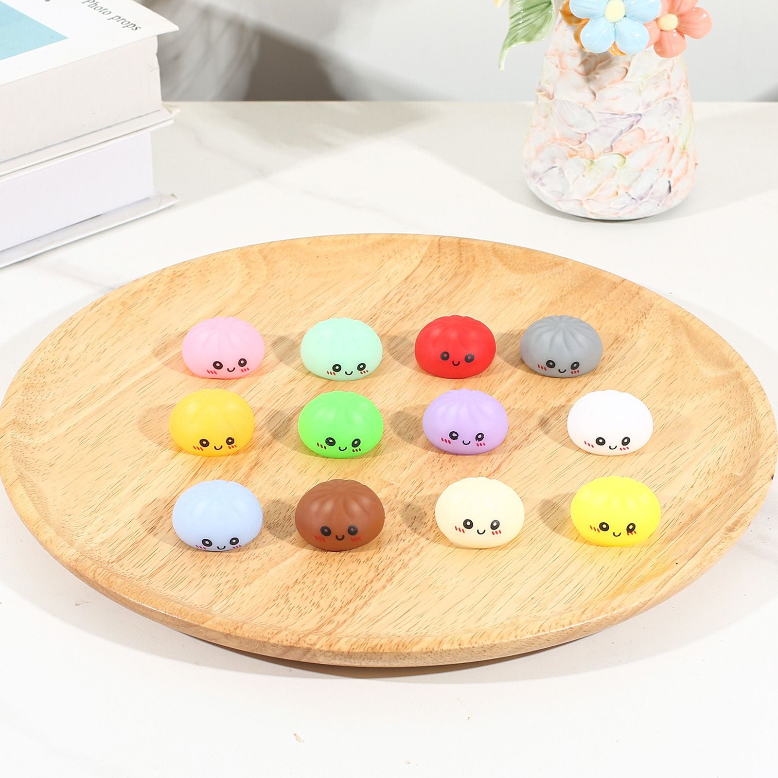 Fidget Squishy Stress Relief Toy - Mystery Dumpling Squishy Calendar Blind Box - Adult Decompression Squeeze Toy - GJ858