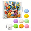 Fidget Squishy Stress Relief Toy 9-Grid Blind Box - Mystery Dumpling Squishy Calendar - Adult Decompression Squeeze Toy - GJ862-007