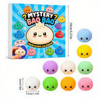 Fidget Squishy Stress Relief Toy 9-Grid Blind Box - Mystery Dumpling Squishy Calendar - Adult Decompression Squeeze Toy - GJ863-001