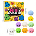 Fidget Squishy Stress Relief Toy 9-Grid Blind Box - Mystery Dumpling Squishy Calendar - Adult Decompression Squeeze Toy - GJ863-005
