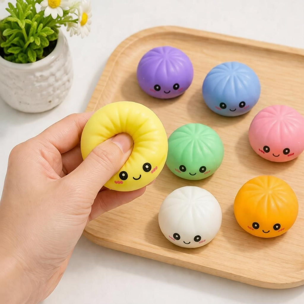 Fidget Squishy Stress Relief Toy 9-Grid Blind Box - Mystery Dumpling Squishy Calendar - Adult Decompression Squeeze Toy - GJ863-007