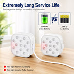 Rechargeable Magnetic Pool Light - IP68 Waterproof Underwater LED Light with Remote Control - 16 Colors 2600mAh Battery for Above Ground Inground Pools - 4 Pack