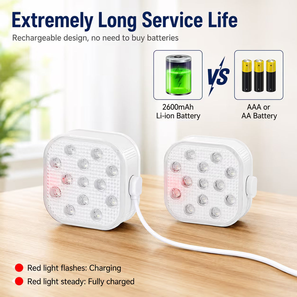 Rechargeable Magnetic Pool Light - IP68 Waterproof Underwater LED Light with Remote Control - 16 Colors 2600mAh Battery for Above Ground Inground Pools - 1 Pack