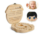 Babies Tooth Box Keepsake For Girls,Wooden Tooth Storage And Saver Box For Lost Teeth girl