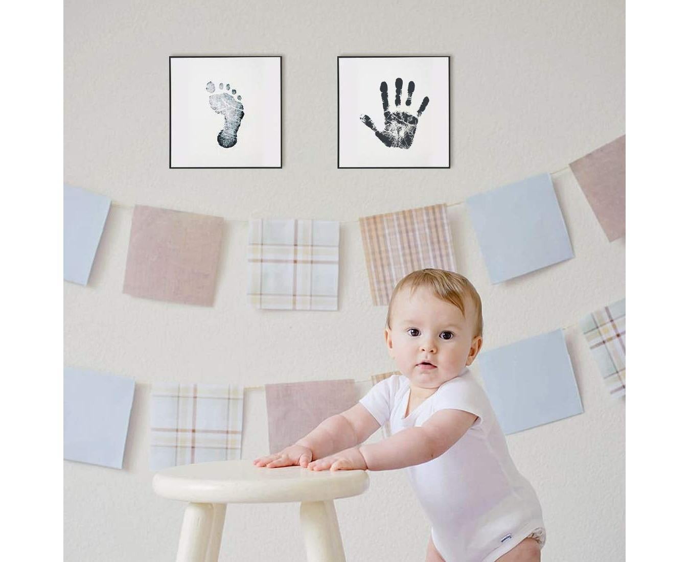 4PCS Babies Handprint and Footprint,Babies Imprint Kit for babies 0-6 Months