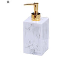 500ml Empty Hand Sanitizer Bottle Refillable Versatile Resin Marbling Press Lotion Dispenser for Bathroom