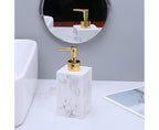500ml Empty Hand Sanitizer Bottle Refillable Versatile Resin Marbling Press Lotion Dispenser for Bathroom