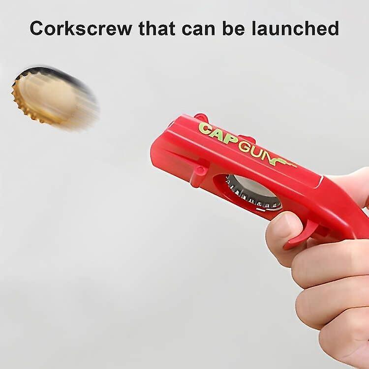 Beautiful Gift 2 Pack Beer Bottle Opener Cap Gun,Kitchen Gadgets Novelty Unique Gifts for Men
