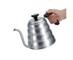 Stainless Steel Coffee Tea Pot, Drip Kettle with Gooseneck & Built-in Thermometer, 1.2L