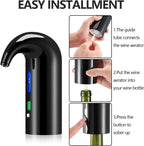 Wine Aerator Electric Wine Decanter One Touch Red - White Wine Accessories Aeration Work with Wine Opener for Beginner Enthusiast - Spout Pourer - Wine Preserver - Red