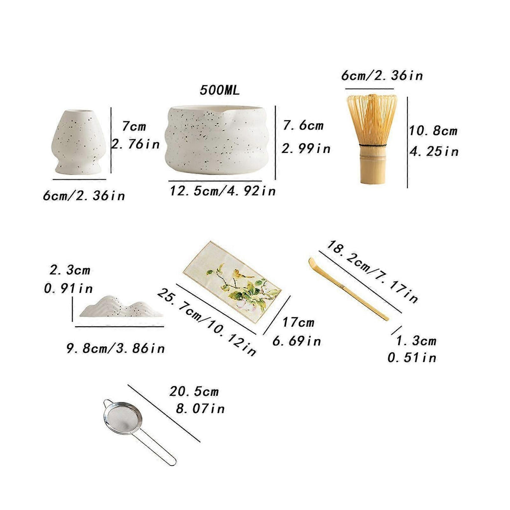 7pcs Matcha Whisk Set - Tea Making Kit with Bamboo Whisk, Scoop & Accessories