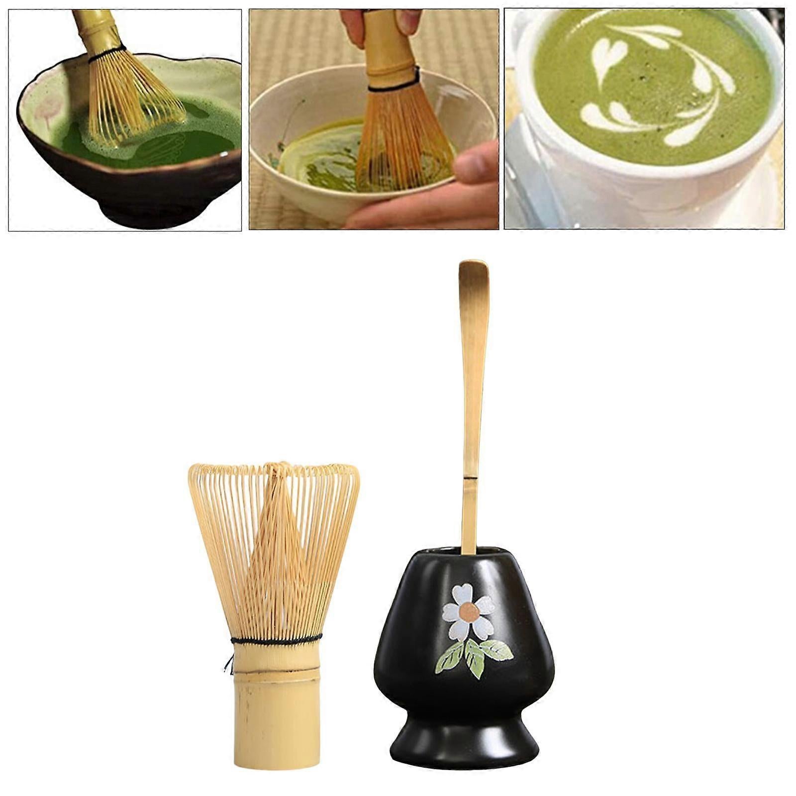 Matcha Whisk Ceremony Set (3pcs) - Whisk, Scoop, Tea Spoon & Bowl