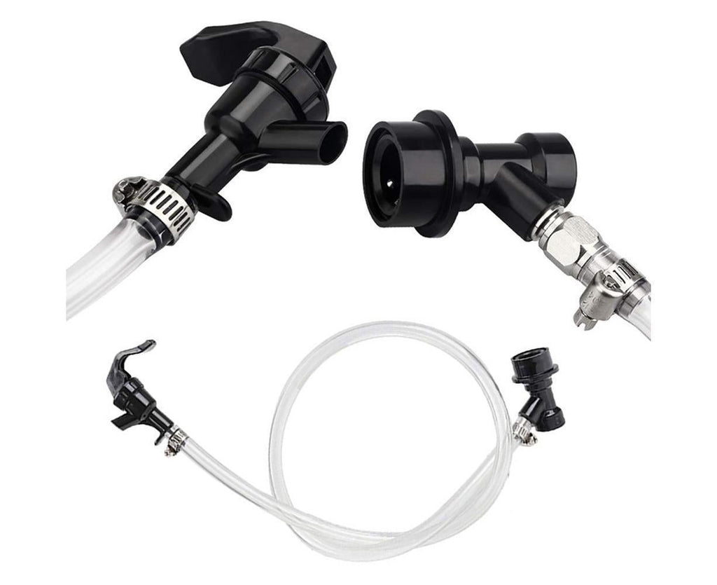 3/16 Inch Beer Line Liquid Ball Lock Assembly Kit for Home Brew Dispensing Keg-Black