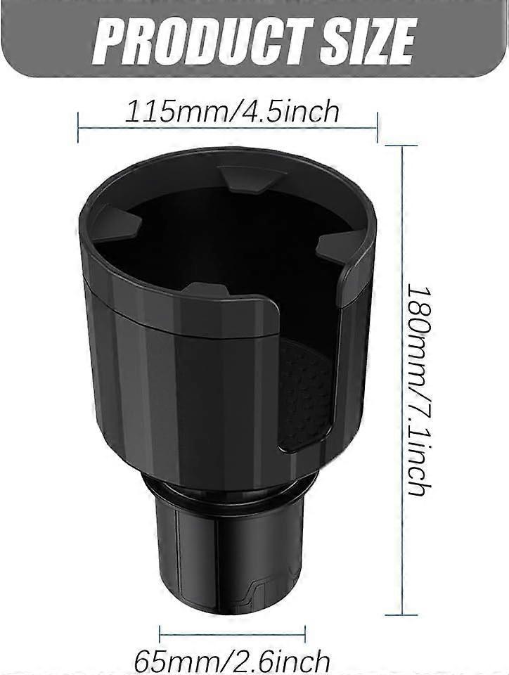 Adjustable Base Car Cup Holder Expander - Universal Auto Drink Organizer