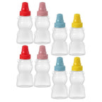 8pcs Plastic Condiment Bottles for Ketchup Honey Salad Dressing Sauce Jars