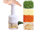 Garlic Grater Manual Multifunctional Stainless Steel Garlic Onion Food Chopper for Kitchen-White