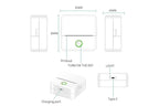 Thermal Mini Printer Mini Pocket Wireless Thermal Printer Bluetooth Photo Inkless Sticker Printer Compatible with iOS&Android - White