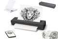Portable Printer Wireless Bluetooth A4 Thermal Mobile Printer with 100Pcs Thermal Paper Inkless Printer Compatible with iOS Android for Office Car Home -Black