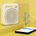 Portable Bluetooth Voice Amplifier Rechargeable Speaker with Wired Microphone Beige