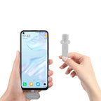 2.4G Wireless Lavalier Microphone Plug and Play Mic for Android iPhone iPad Vlog Live Stream White