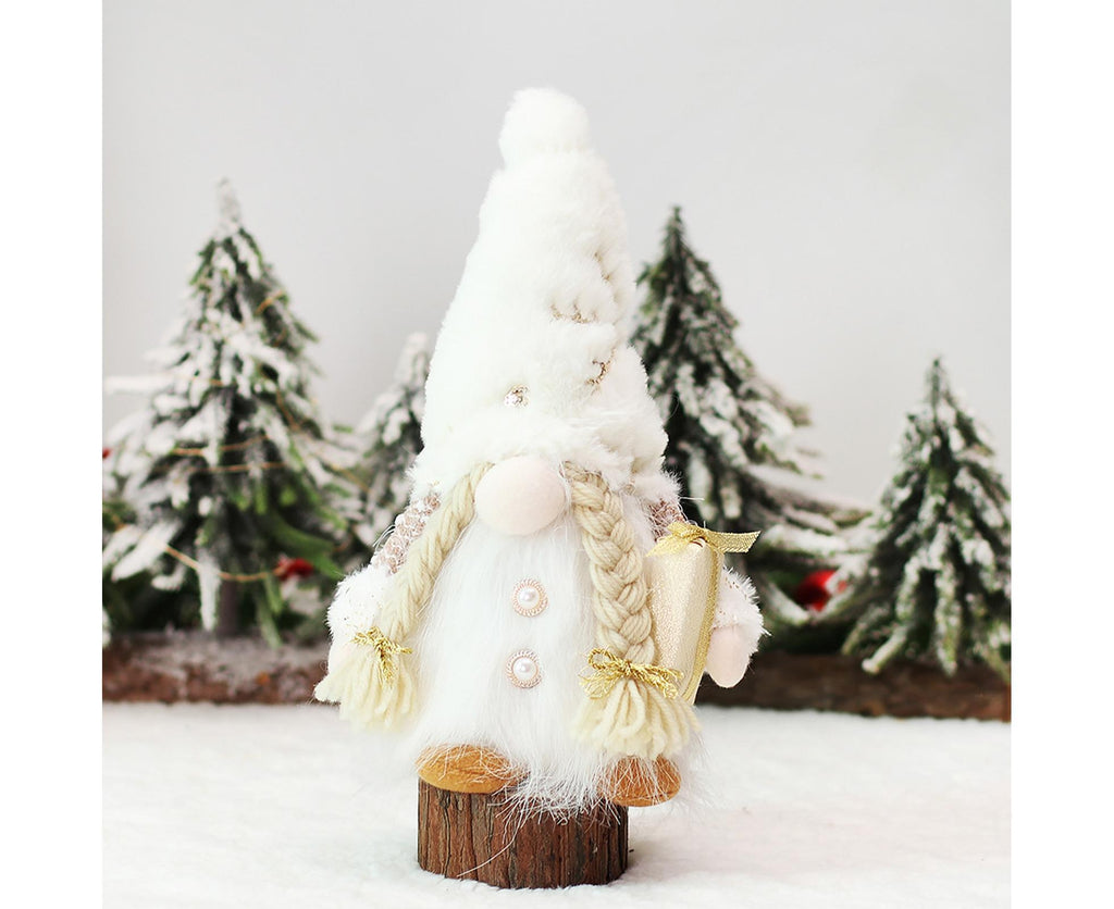 Luminous Faceless Xmas Doll-White