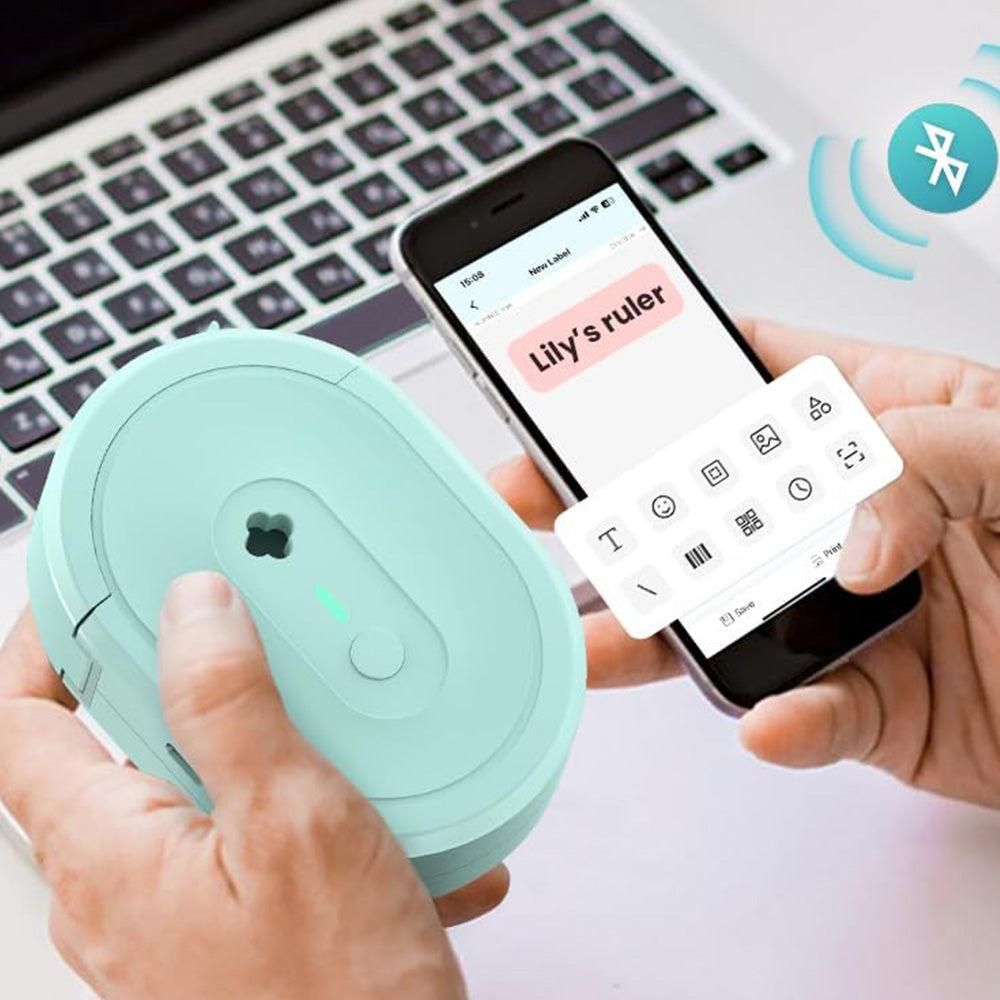 Wireless Mini Label Maker with Tape - Bluetooth Thermal Label Printer