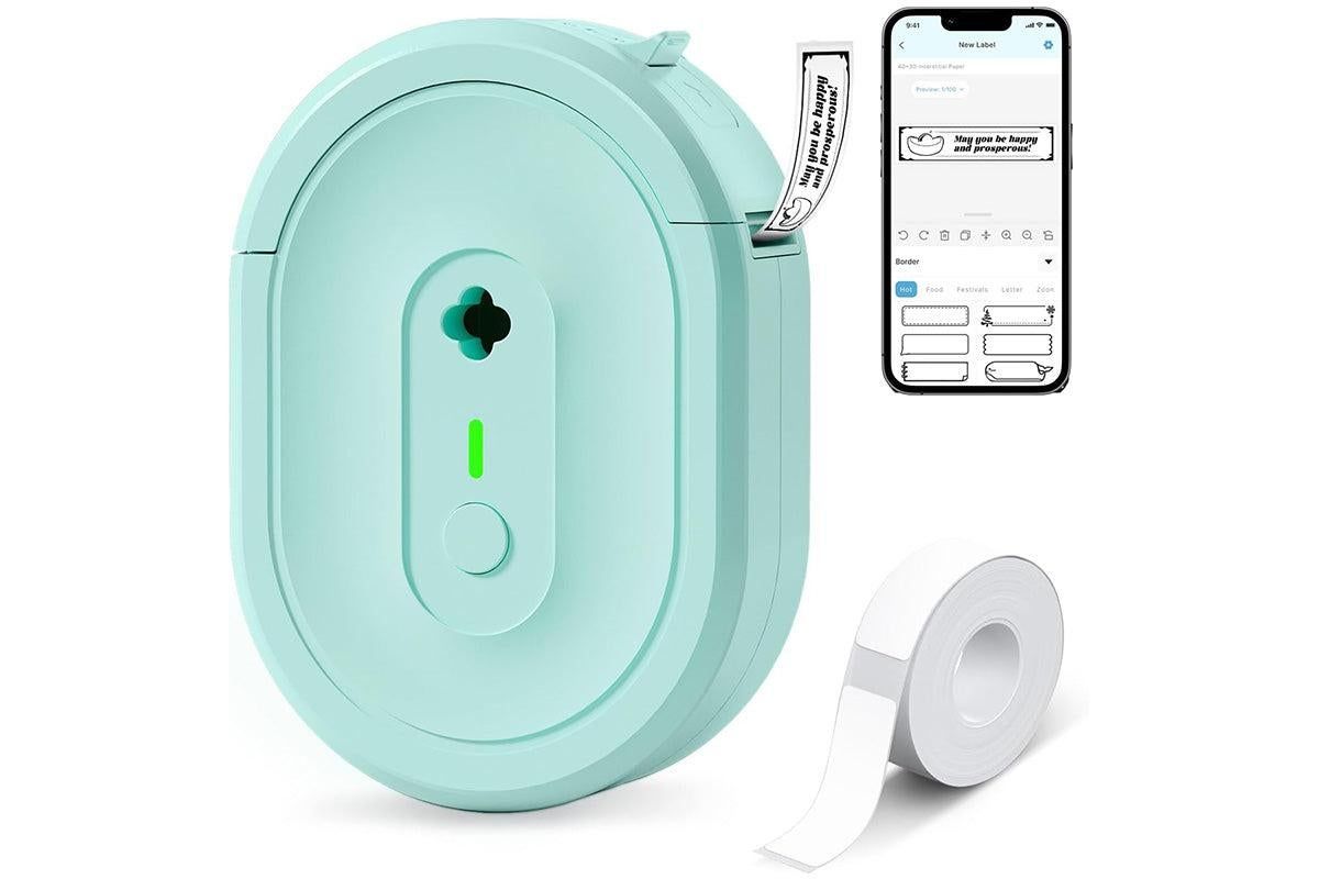 Wireless Mini Label Maker with Tape - Bluetooth Thermal Label Printer