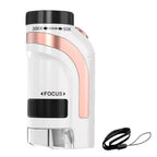 50X-300X Handheld Microscope with LED Lights Portable Pocket Zoom Pink