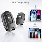 1 Pair Black Bluetooth Mobile Phone Camera Remote Control Rechargeable Shutter