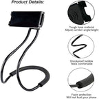 70cm 360°Rotating Neck Phone Holder Universal Clip for Phone Tablet Black