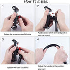 70cm 360°Rotating Neck Phone Holder Universal Clip for Phone Tablet Black