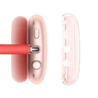 Case Cover for AirPods Max Headphones 2pcs Headphone Clear Case Shockproof Full Cover Protector for Apple AirPods Max -Pink
