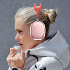 Case Cover for AirPods Max Headphones 2pcs Headphone Clear Case Shockproof Full Cover Protector for Apple AirPods Max -Pink
