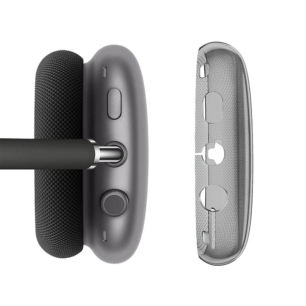 Case Cover for AirPods Max Headphones 2pcs Headphone Clear Case Shockproof Full Cover Protector for Apple AirPods Max -Black