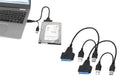 2Pcs USB 3.0 to SATA Hard Drive Adapter Cable External Hard Drive Converter Support for 2.5 inch Hard Drive HDD SSD Dual USB