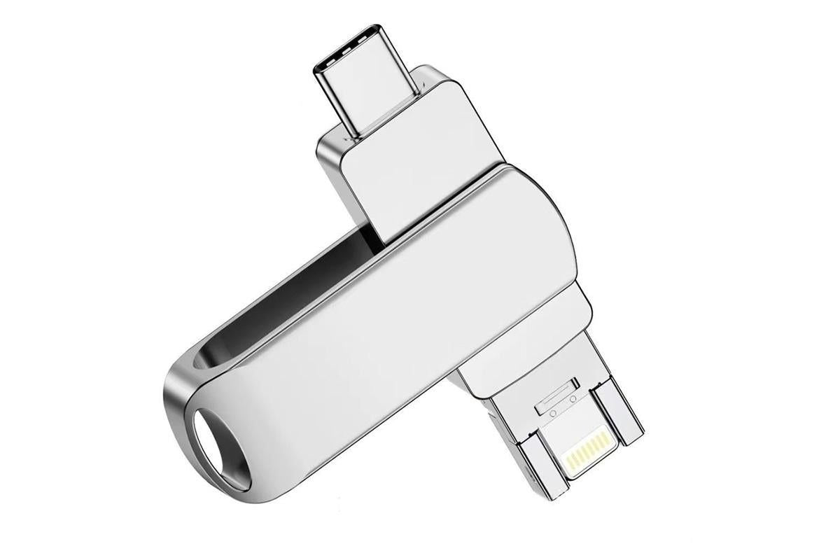 4 in 1 USB Flash Drive Photo Stick USB 3.0 Memory Stick Storage for Photos Backup -Rotating USB Flash Drive 128GB