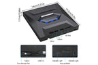 7 in 1 External CD DVD Drive USB3.0 Type-C Writer Burner Player for Laptop Windows