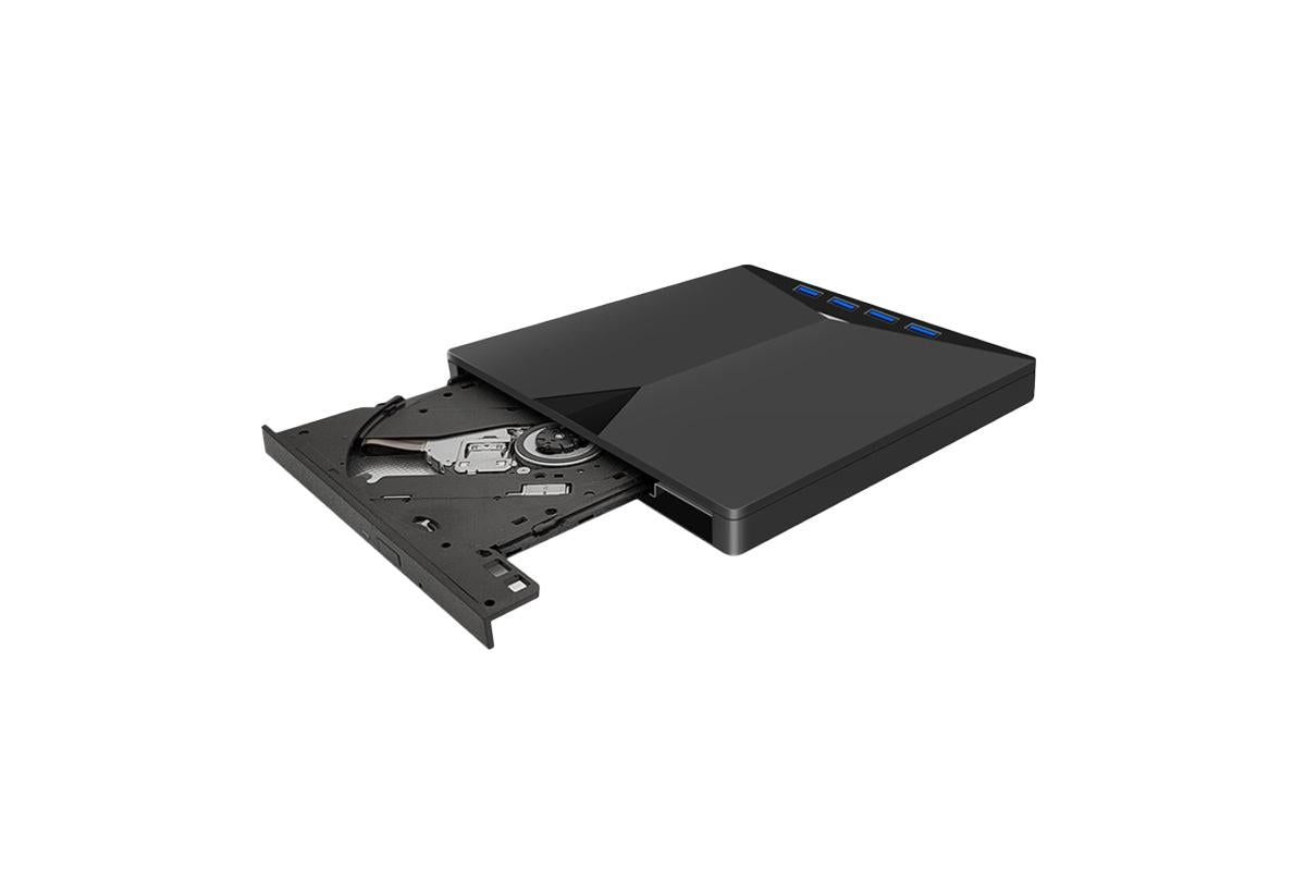 External CD/DVD Drive USB 3.0 Ultra-Slim Portable Burner Writer Compatible with Mac Os Windows 11 10 7