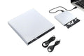 External CD RW Writer Player Protable USB 2.0 Drive for Laptop Notebook PC Desktop Computer-Silver