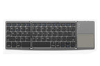 Foldable Bluetooth Keyboard with Touchpad Full-Size Travel Keyboards for Windows iOS Android-USB-B Interface