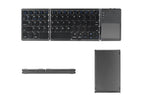 Foldable Bluetooth Keyboard with Touchpad Full-Size Travel Keyboards for Windows iOS Android-USB-B Interface