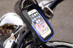 Waterproof Bike Phone Holder Fully Enclosed Touch Sensitive Phone Mount-Blue