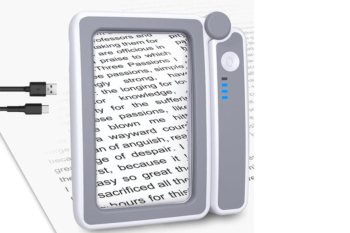 5x Magnifier Magnifying Glass With 10 LEDs Light Reading Gifts For Elderly For Book Christmas Birthday Gifts