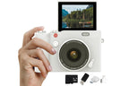 4K Digital Camera 64MP Vlogging Camera with 180-degree Flip Screen 16X Digital Zoom -White