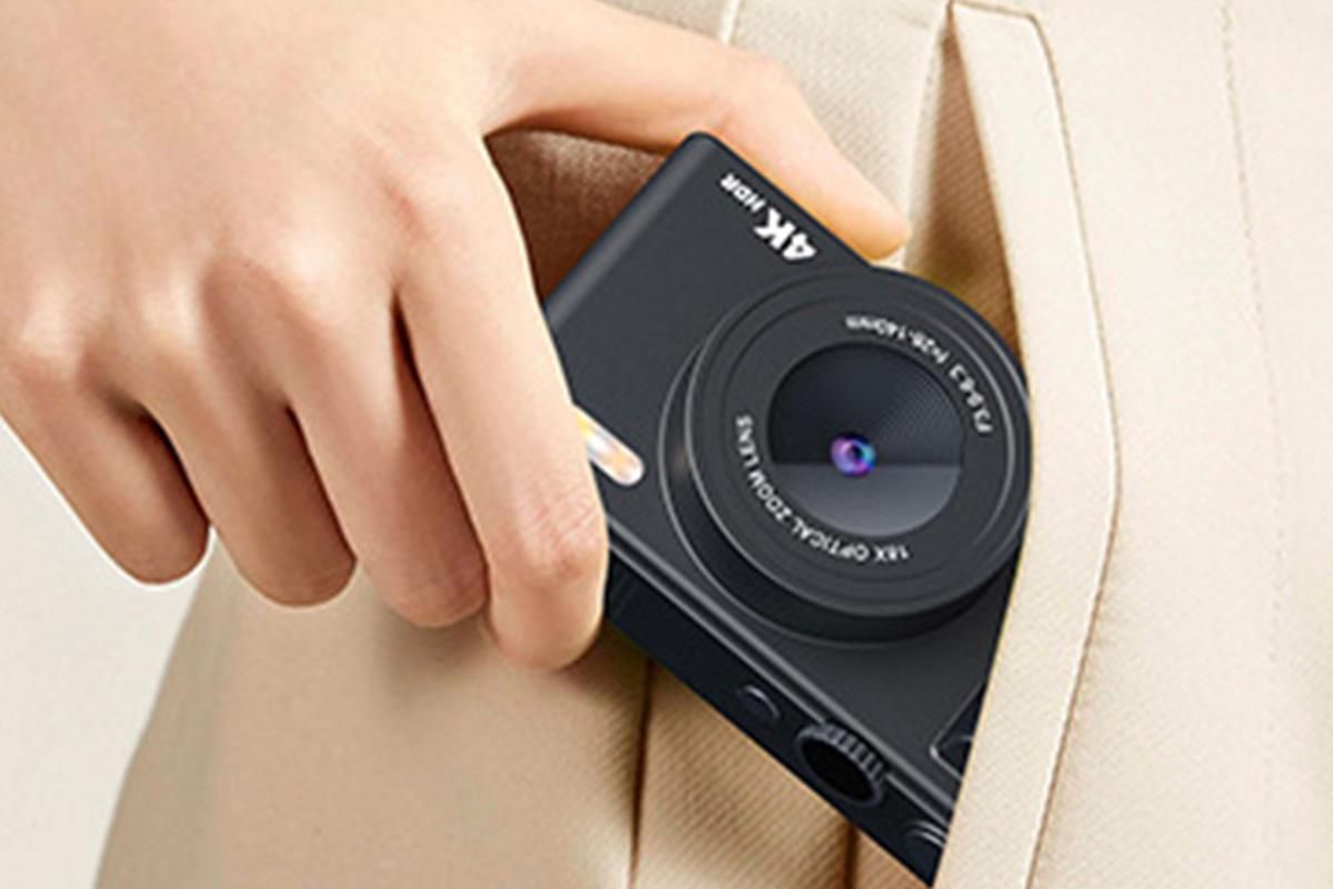 4K Digital Camera Flip Screen Autofocus for Vlogging Photography Beginners-Black