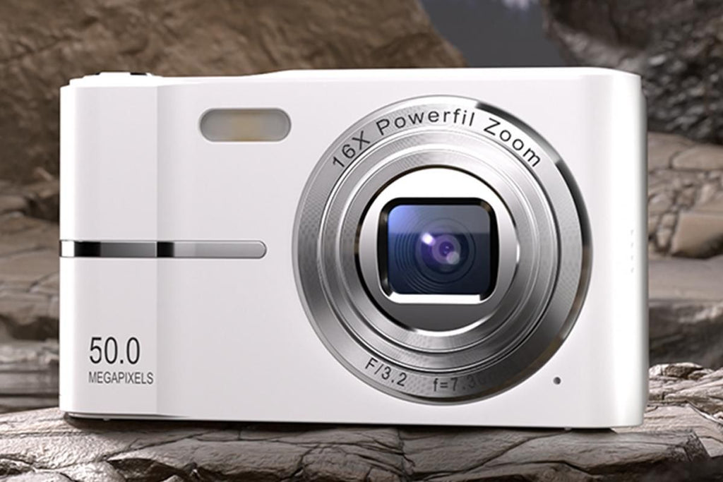 Digital Camera 4K Screen Video Camera With 32GB Memory Card-Silver