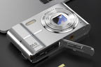 Digital Camera 4K Screen Video Camera With 32GB Memory Card-Silver