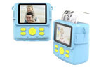 Instant Print Camera for Kids Zero Ink Print Photo Camera with 32G TF Card-Blue